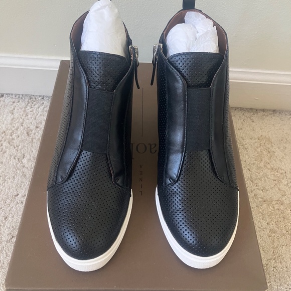 Paolo Anna Black Wedge Shoes Size 7.5 - Picture 2 of 15